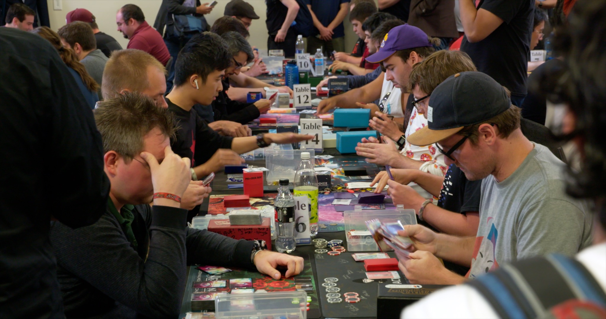 Players at Netrunner 2018 Worlds Magnum Opus